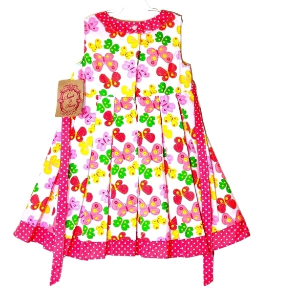 Sugah & Honey Butterfly Spot Sun Dress With Applique 4T - Picture 2 of 6